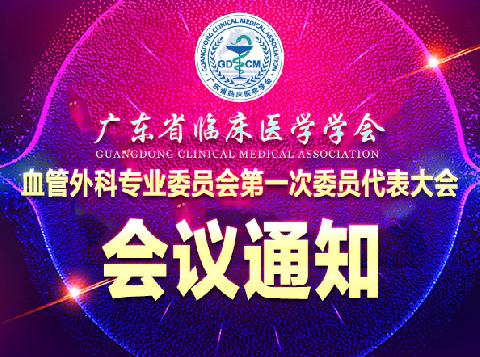 【会议通知】关于召开广东省临床医学学会血管外科专业委员会第一次委员代表大会的通知（第二轮）